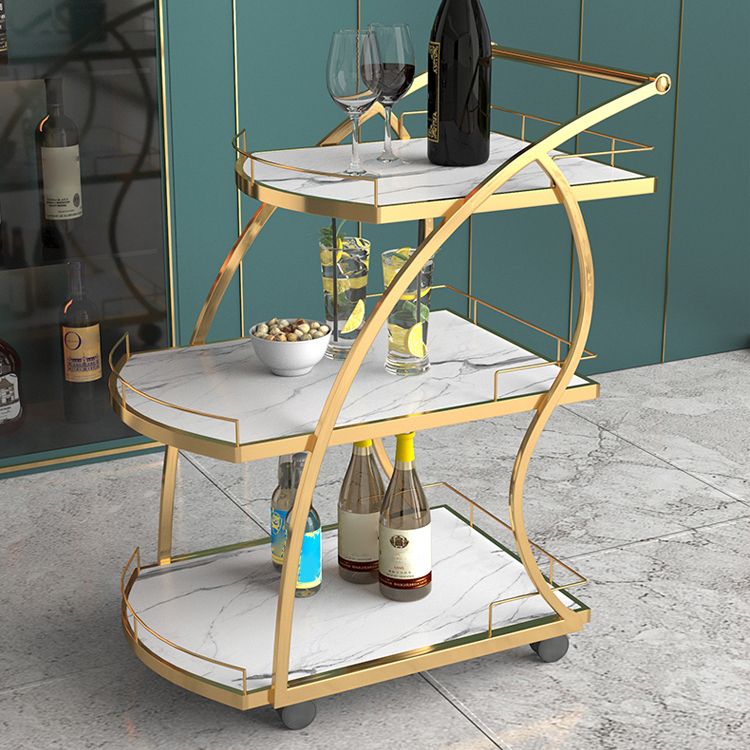 33.07" High Rolling Contemporary Prep Table Stone Prep Table for Kitchen