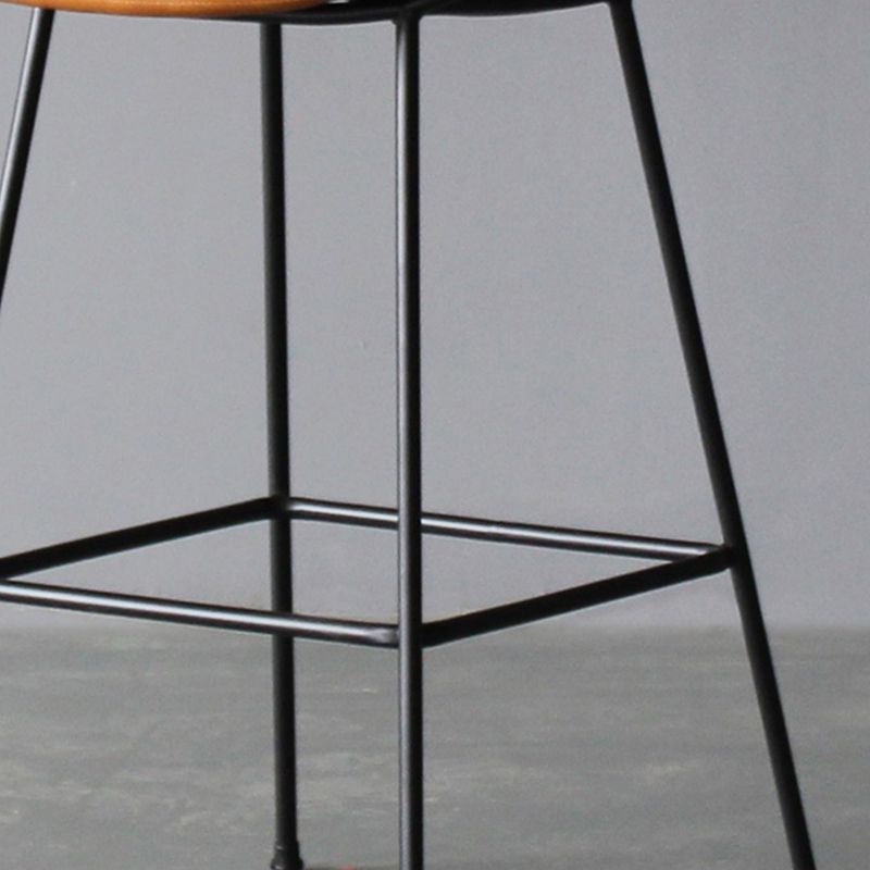 Living Room Counter Stool Leather Bucket Seat Nordic Stool 1 Piece