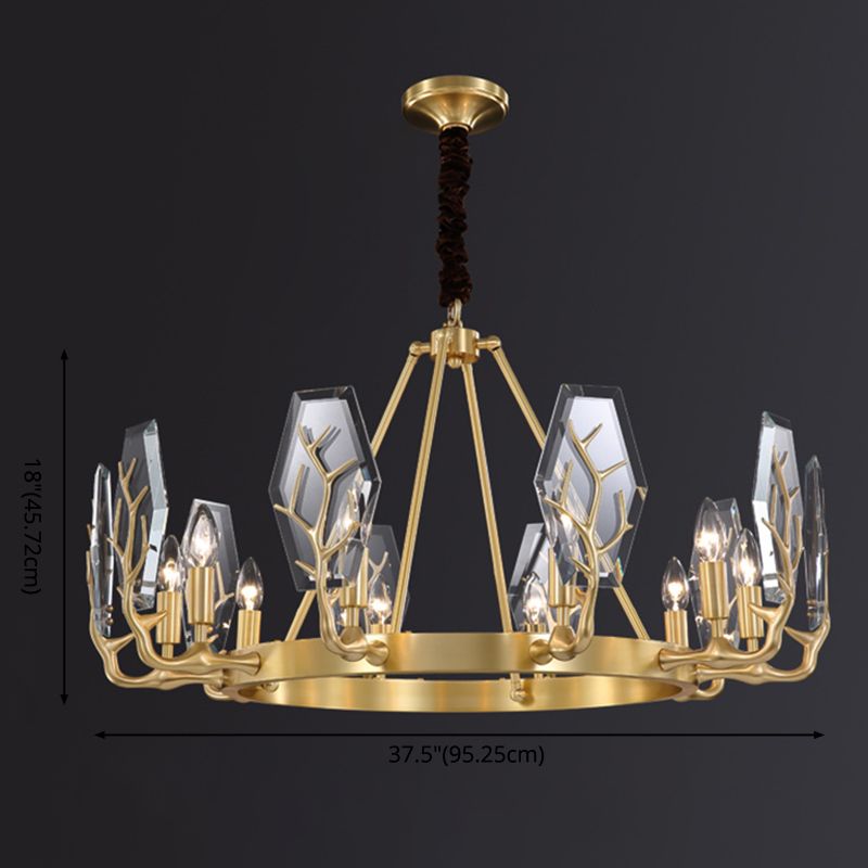 Deer Antler Metal Chandelier Light Fixture Vintage Living Room Chandelier Pendant Light