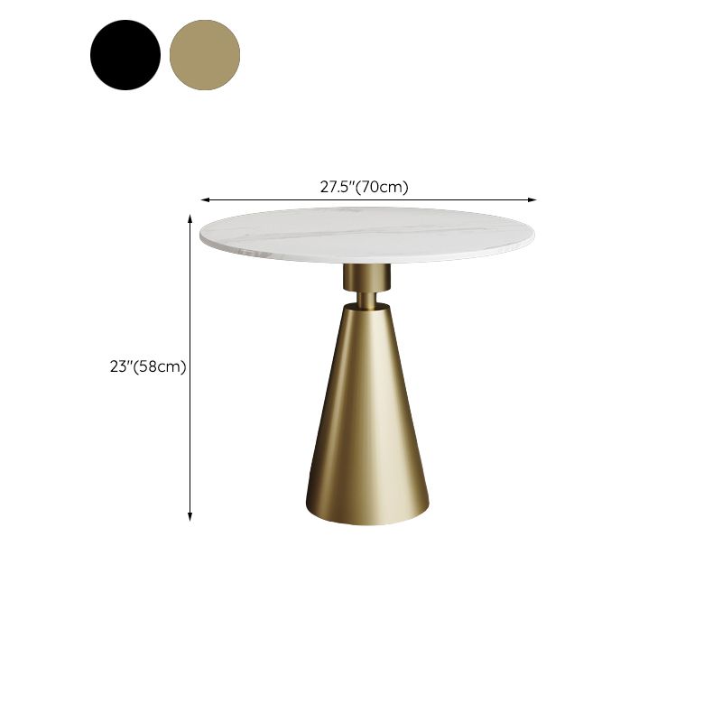 Glam Metal Side End Table Pedestal Round Living Room Sofa Side Accent Table