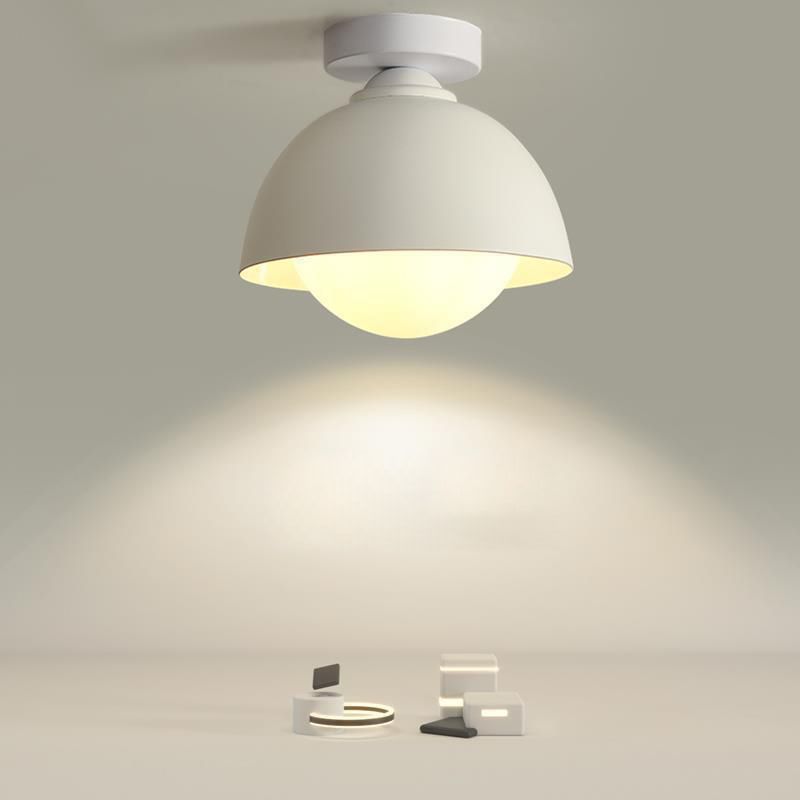 Modern Style Ceiling Light 1-Light Ceiling Mount Light with Glass Shade for Bedroom