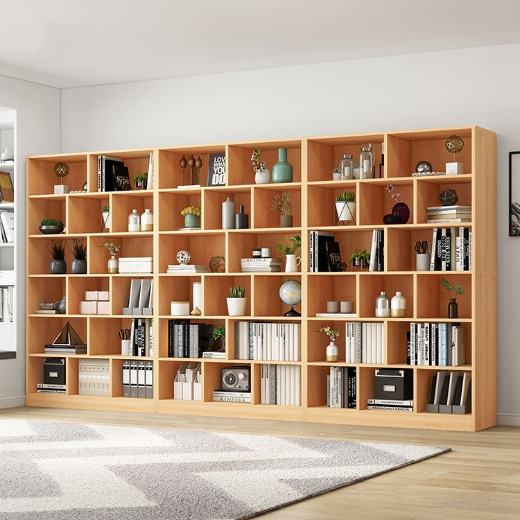 Closed Back Bookcase Contemporary Style Bookshelf for Home Office Study Room