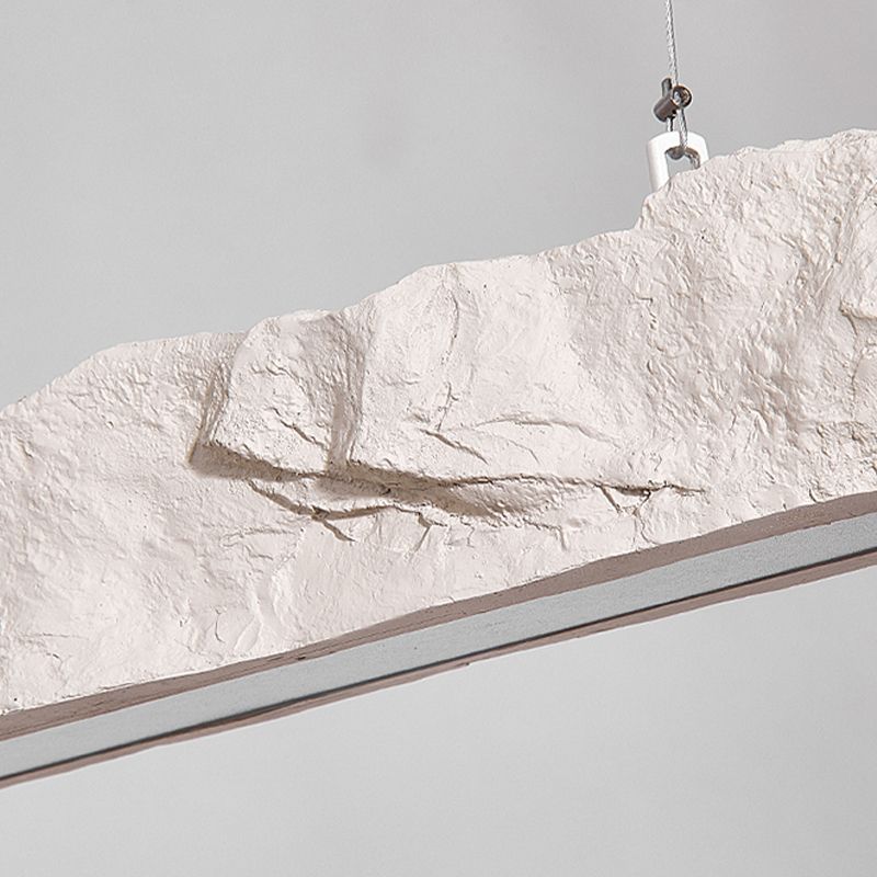 Linear Modern Kitchen Island Fixture Resin &* Acrylic LED Ceiling Pendant Fixture