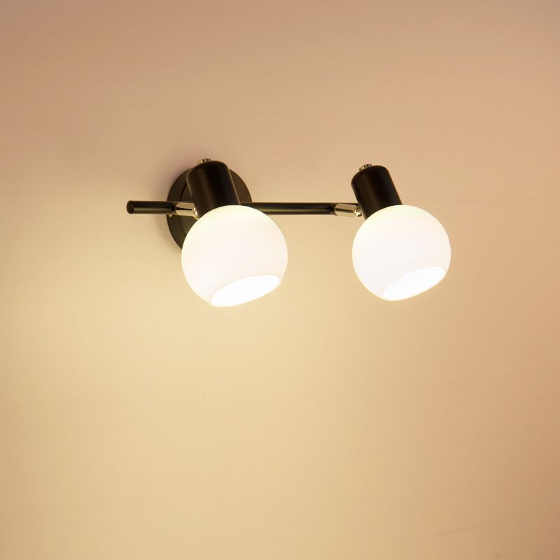 Orb Shape Living Room Wall Lamp Metal and Glass Multi Lights European Style Sconce Wall Light