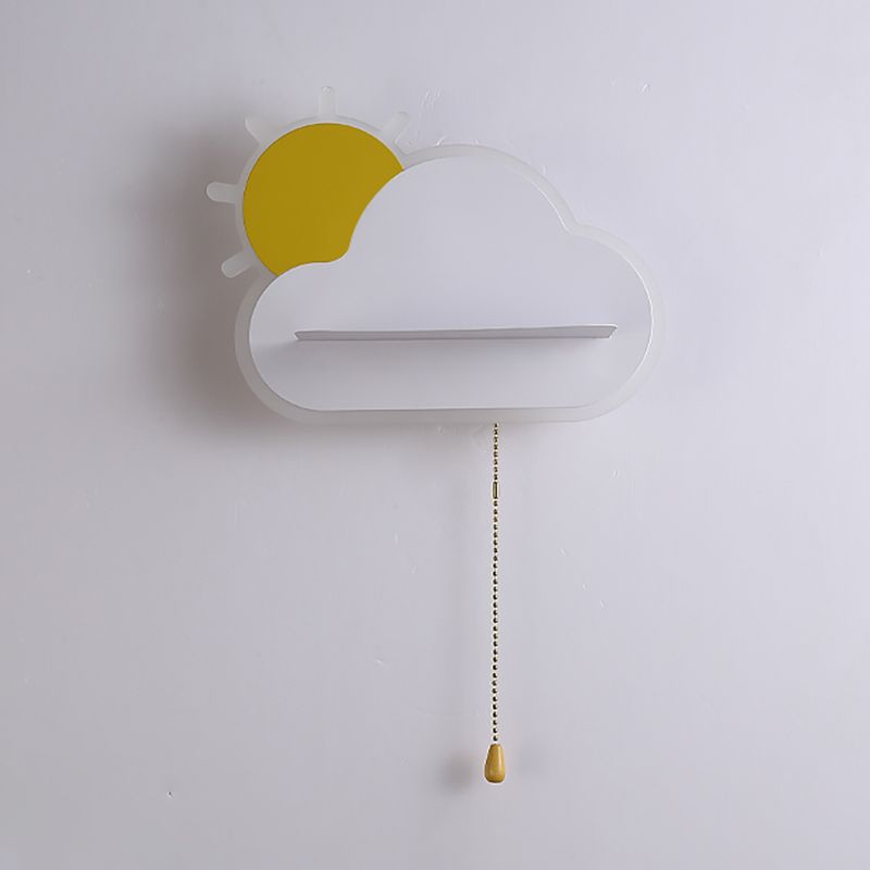 Cloud Shape Metal Wall Light Kid Style 1 Light Wall Lighting Fixtures