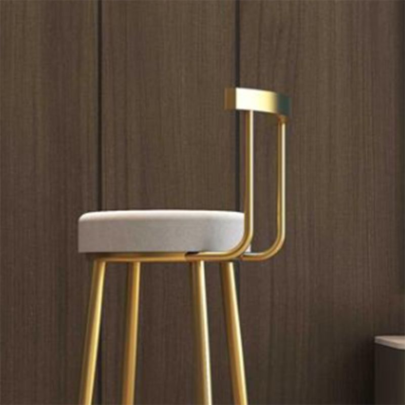 Nordic Bar-stool Round Seat Counter Bar Stool with Metal Legs for Home Use