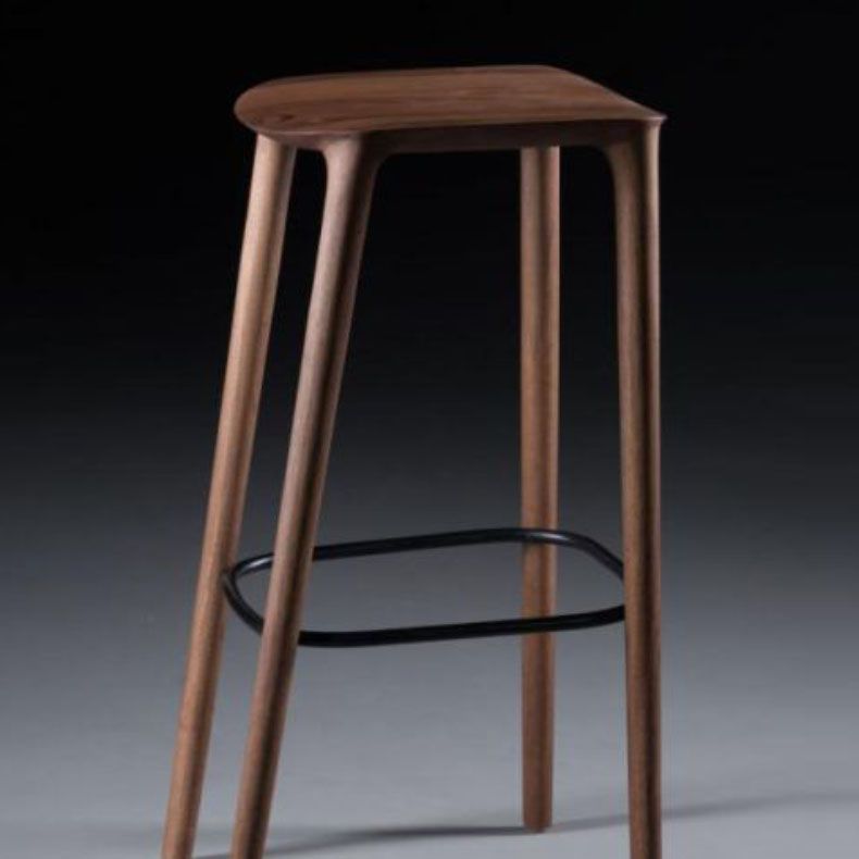 Solid Wood Counter and Bar Stool Indoor Industrial Backless Stool