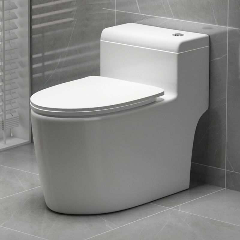 Contemporary Ceramic Floor Mounted Toilet Indoor All-In-One Toilet Bowl