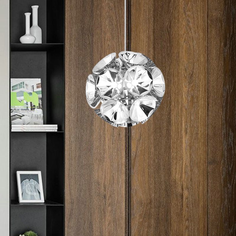 Kugelanhänger Leuchte Modernismus Metall Chrom/Gold LED Hanging Deckenlicht in Weiß/warm, 7 "/11" Dia