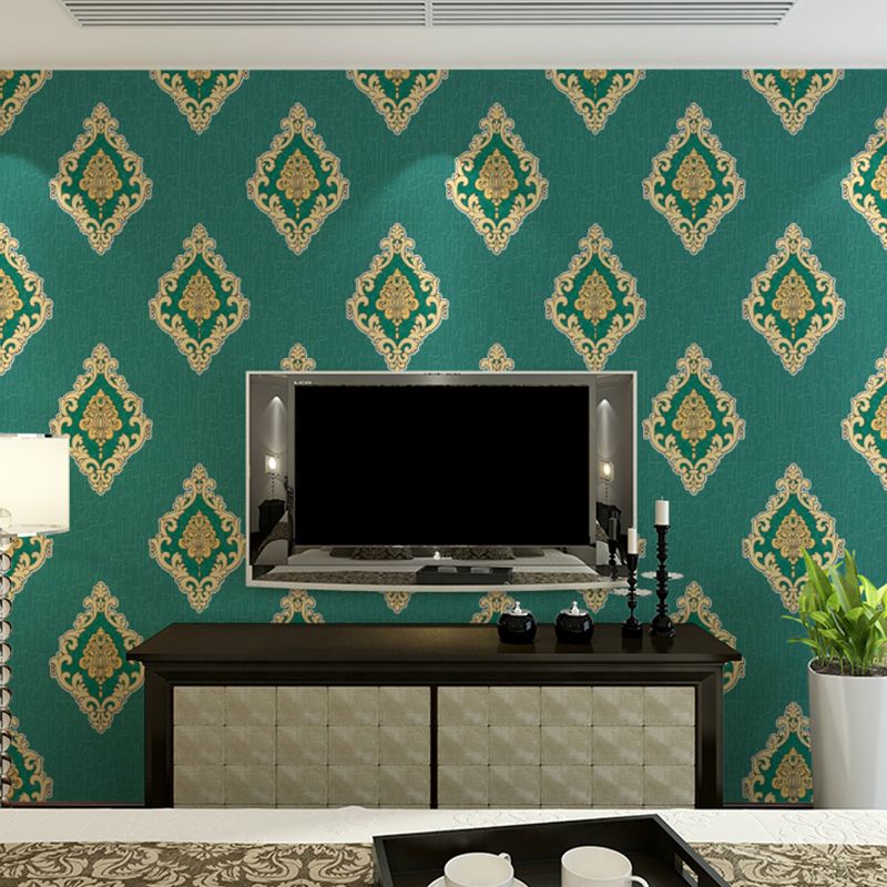 Papier peint médaillon Jacquard, Style rétro, décoration murale en couleur Pastel pour la maison