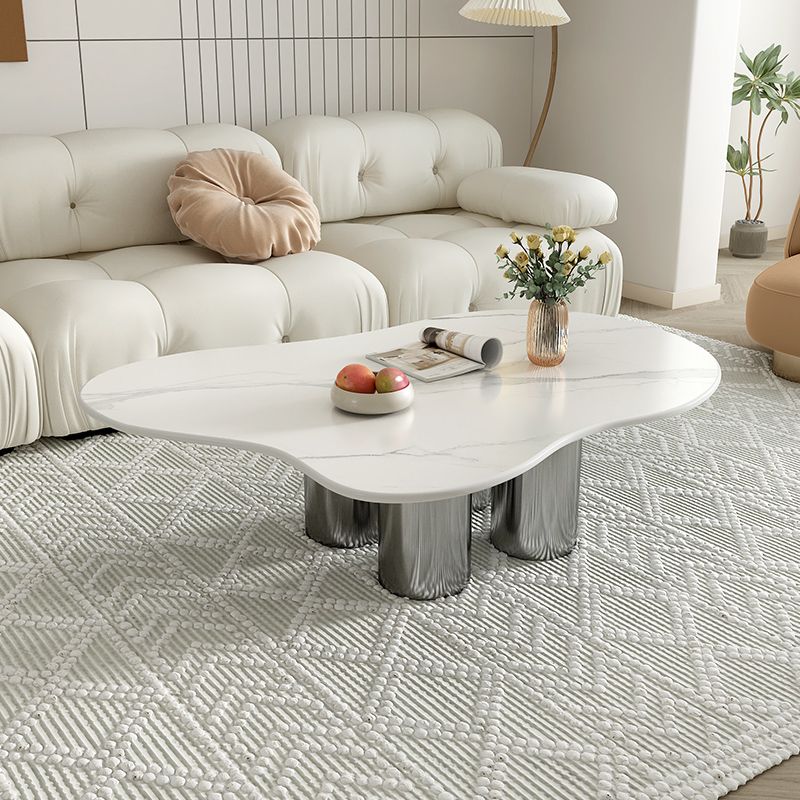 Abstract Coffee Table Contemporary Geometric Slate Coffee Cocktail Table