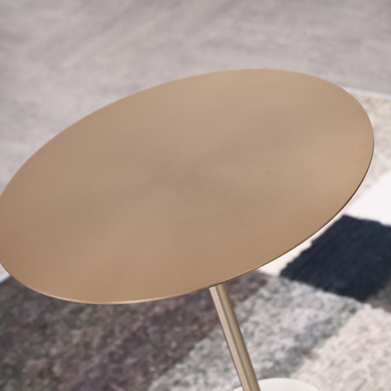 Mid-Century End Table Pedestal Round Sofa Metal Accent Side Table
