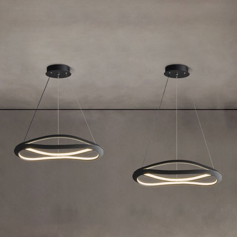 Spiral Shade Metal Kroonluchter Lichten Moderne 2-lichte kroonluchter verlichtingsarmaturen