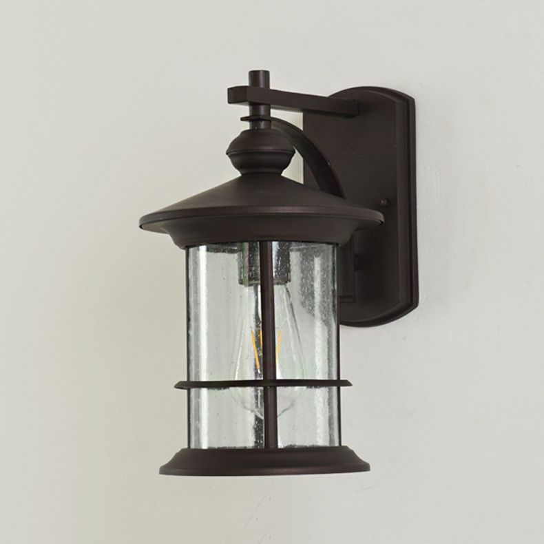 American Style Glass Wall Light Post-box Shape Wall Sconce for Outdoors
