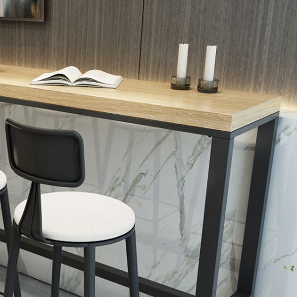 Indoor Rectangle Counter-height Pub Table Natural Modern Trestle Hall/Pub Table