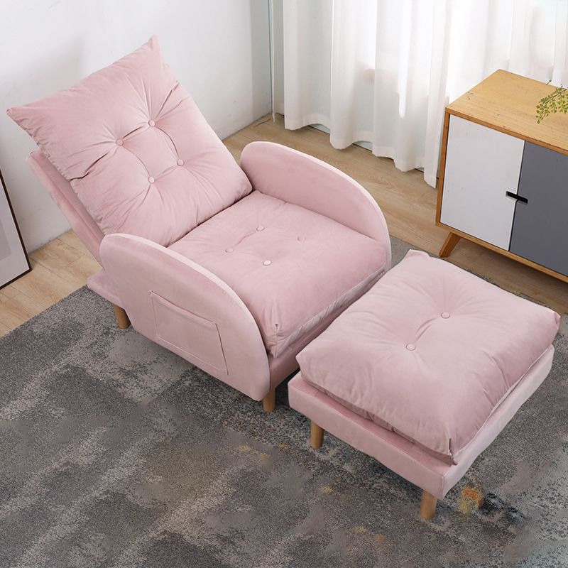 Linen Convertible Chair 28.74" L x 33.85" W x36.61" H Tufted Cushions Chair