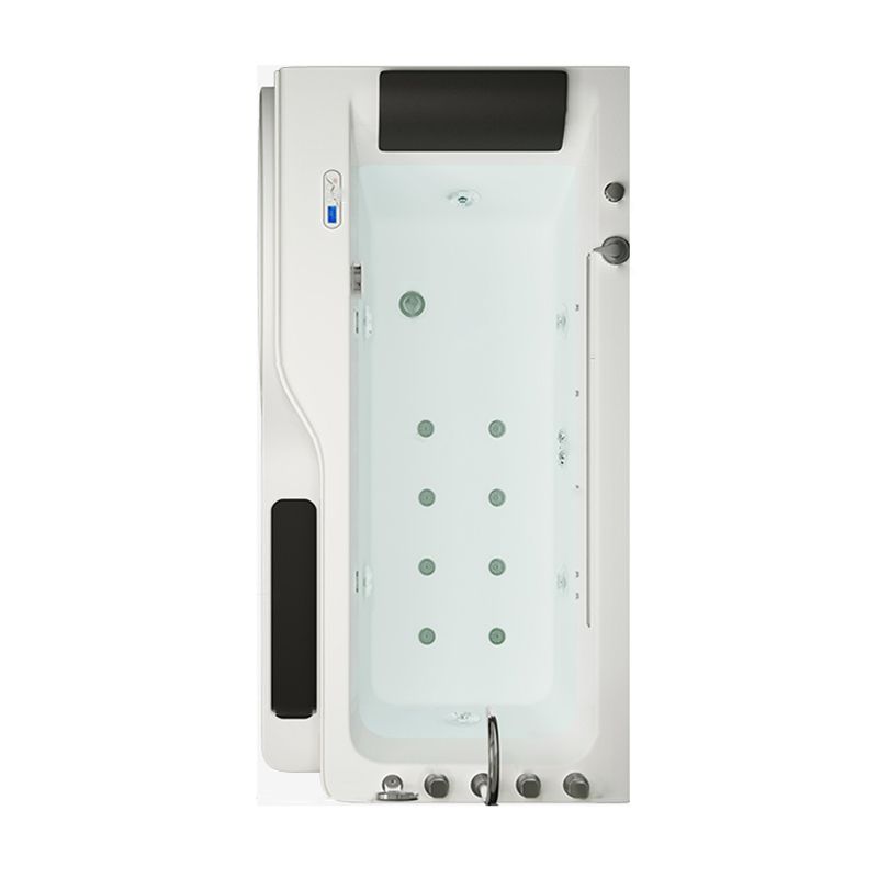 Rectangular Alcove Bathtub Acrylic Home Bath Tub in White for Bathroom