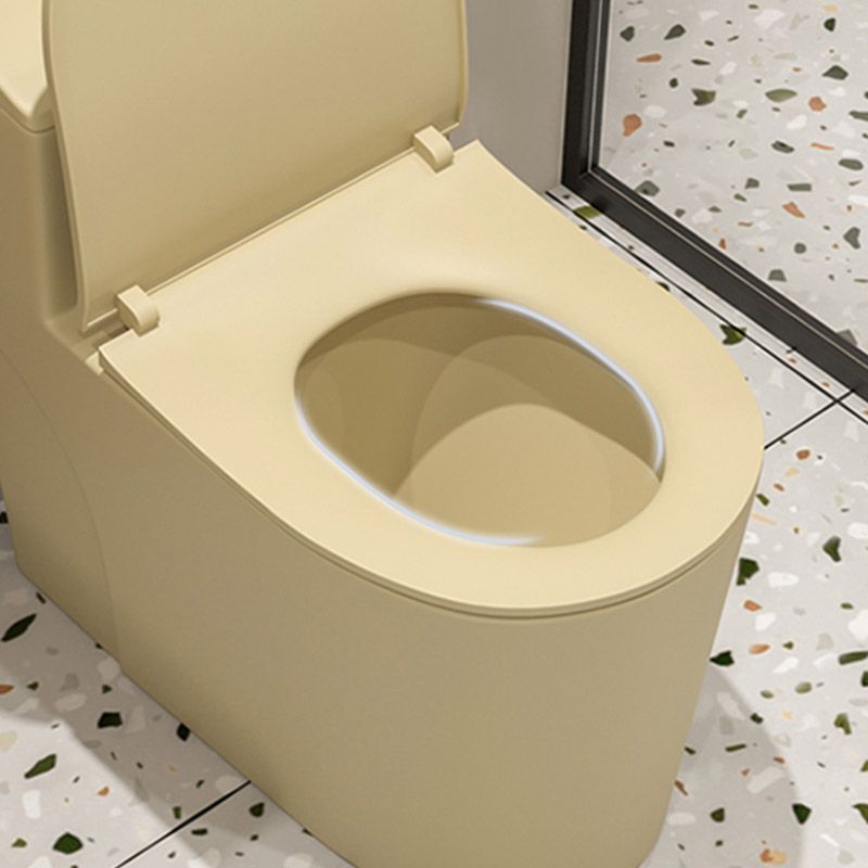Floor Mount Toilet Traditional Skirted One-Piece Flush Toilet with Slow Close Seat