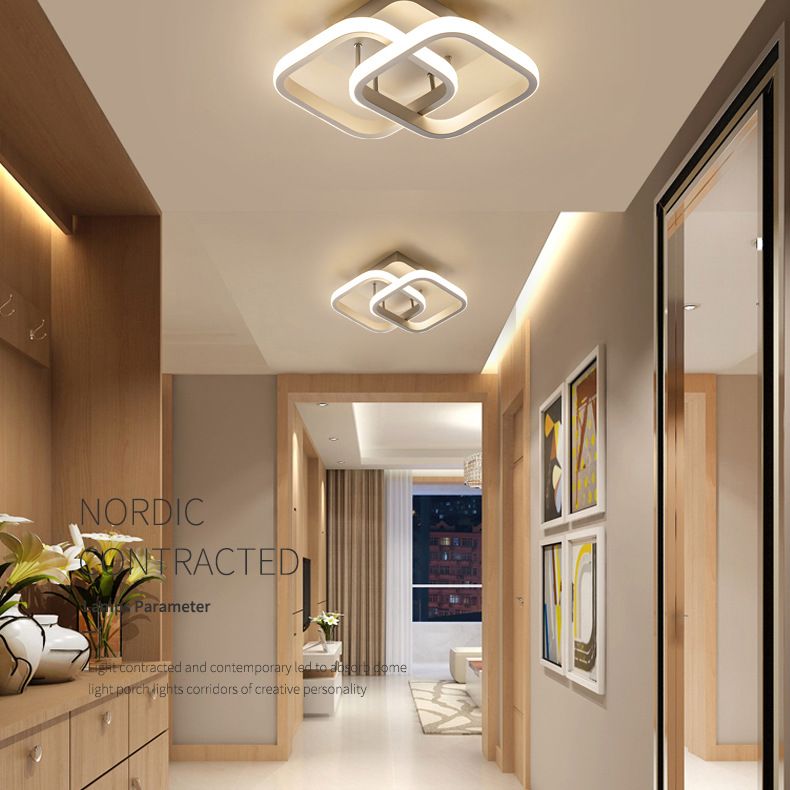 Led Semi Flush Ceiling Lights Contemporary Minimalism Acrylic Ceiling Light Fixtures for Hallway