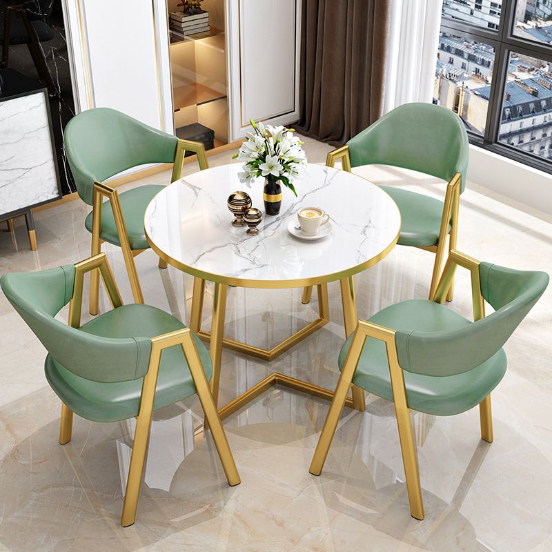 Glam Dining Set Solid Wood 1/2/3/5 Pieces Dining Furniture for Home