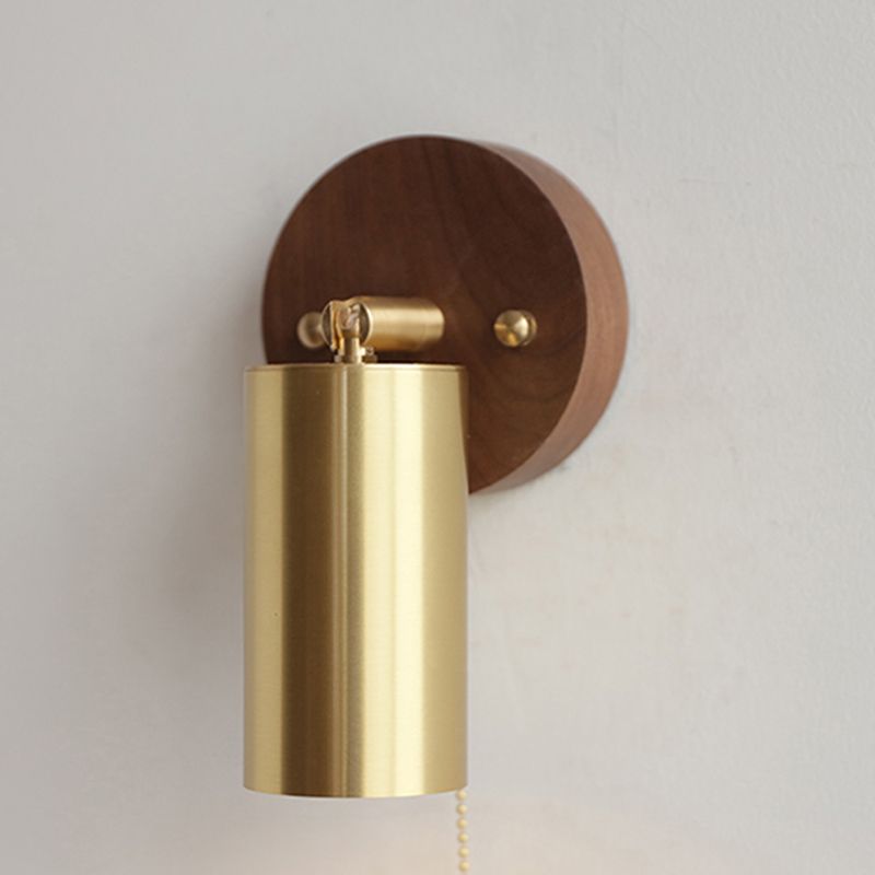 Metallzylinderwand -Lampen zeitgenössische 1 leichte Leuchtenleuchten in Gold