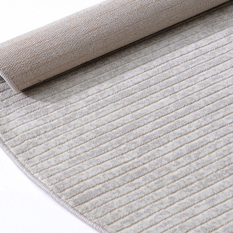 Zone de couleur unie moderne tapis en polyester gris tapis de soins faciles pour la décoration intérieure