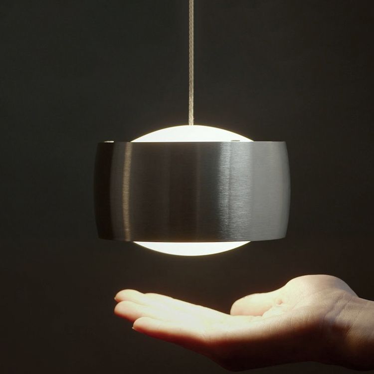 Lumière pendentif en argent Cercle Silver 1-Light Light Plafond suspendu pour chambre à coucher