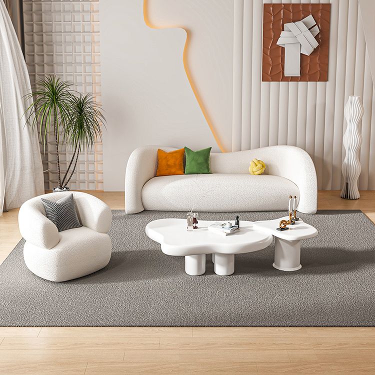 4 Legs Coffee Table Geometric Wood Coffee Coffee or End Table