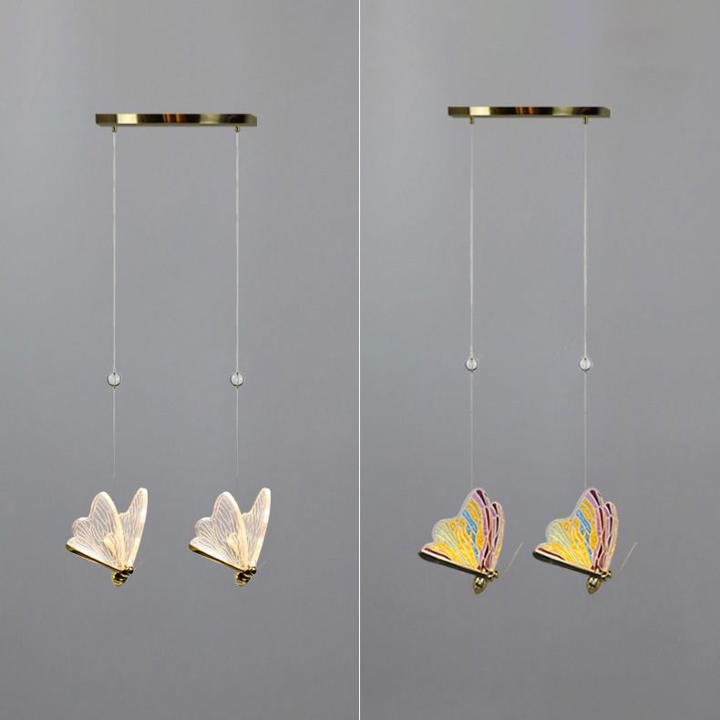 Schmetterling Multi -Lichter HABELEGENLEGENE LEGELPTEIL MODERN ACRYLISCHEN ACRYLISCHEN Pendellicht