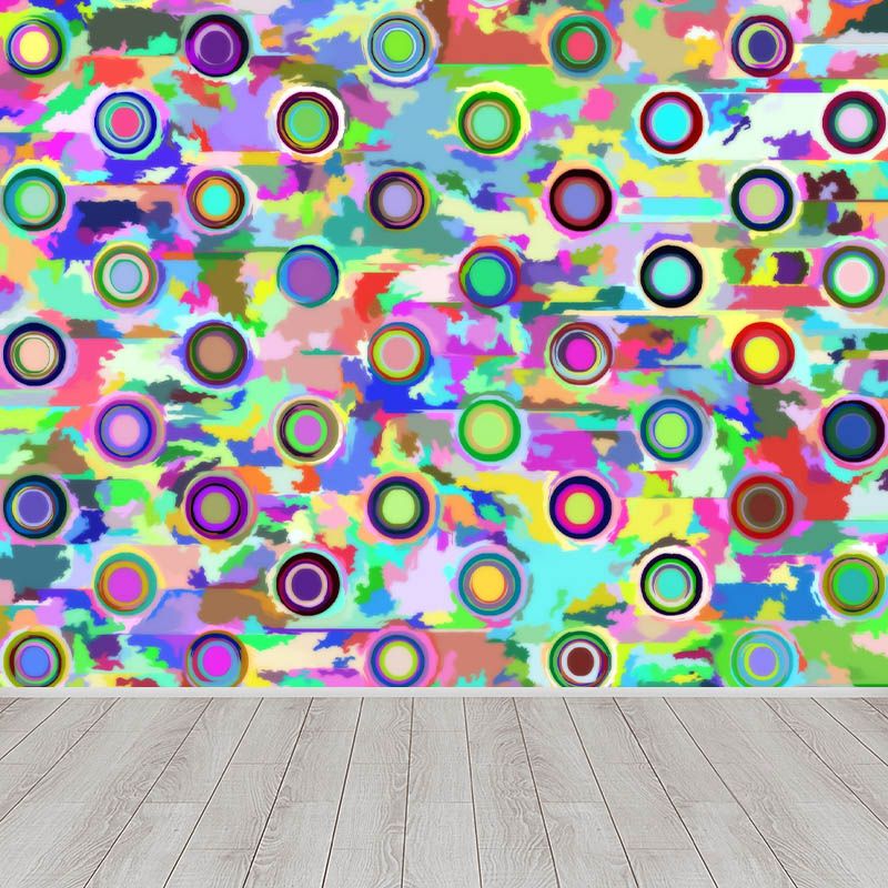 Abstract Illustration Pattern Mildew Wall Mural Horizontalt for Living Room