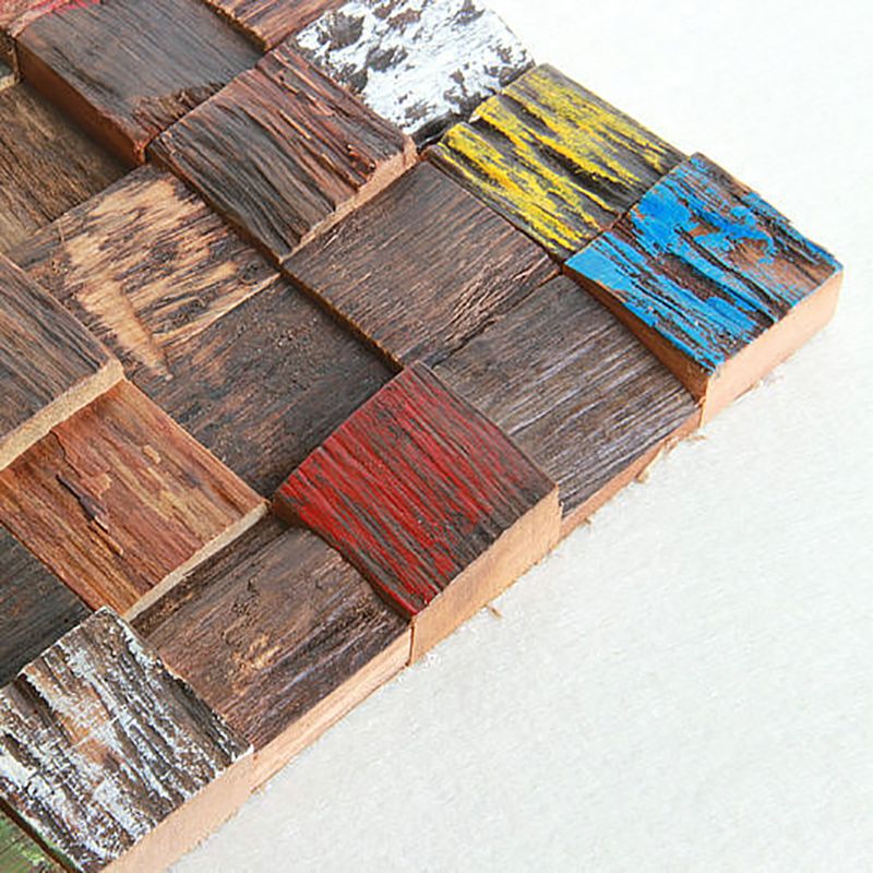 Wall Paneling Wood Shiplap Mosaic Modern Indoor Wall Paneling