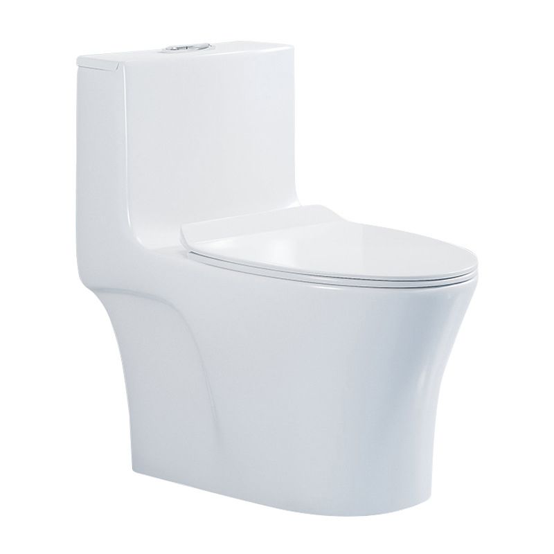 Modern Seat Included Flush Toilet 1-Piece White Urine Toilet for Bathroom