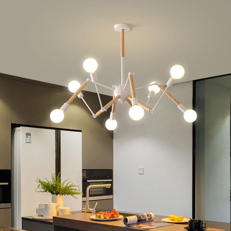 Spider Chandelier Light Fixtures Modern Multi-Head Hanging Pendant Lamps for Living Room