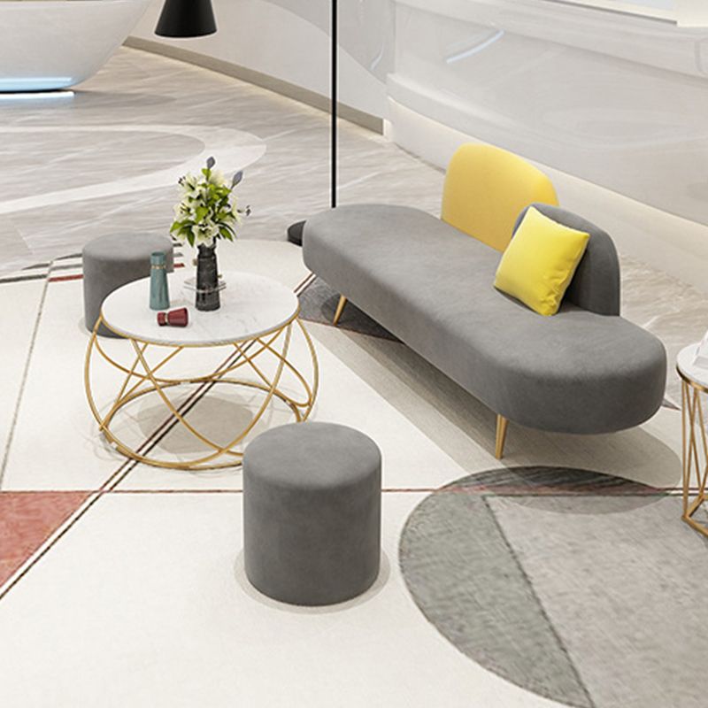 Modern Armless Sofa 30.70" Wide Velvet Standard Sofa for Living Room