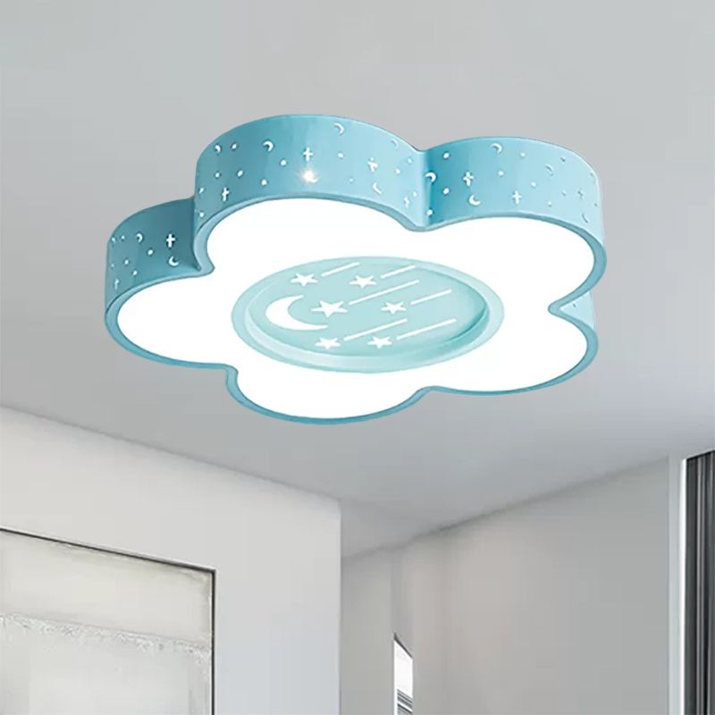 Sous-teinte LED basse LED Ceiling Mount Light avec Moon and Star Cartoon Metal Ceiling Fixture for Kid