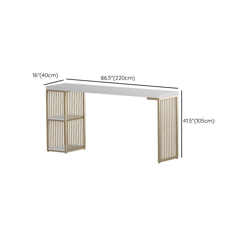 Indoor Glam Bar Dining Table Rectangle Bar Stool Table with Storage
