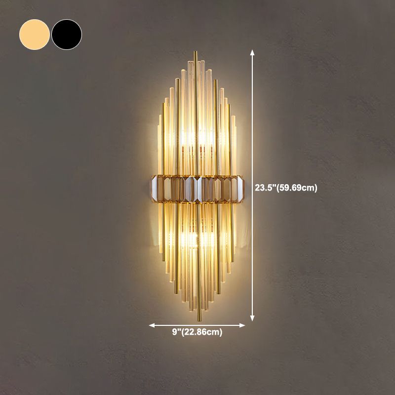 Crystal Geometric Shape Wall Light Modern 2-Lights Wall Light Sconce