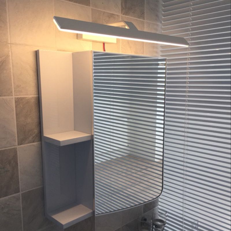 Minimalist Style Shaded Wall Light Fixture Acrylic LED Bathroom Wall Mounted Light in White
