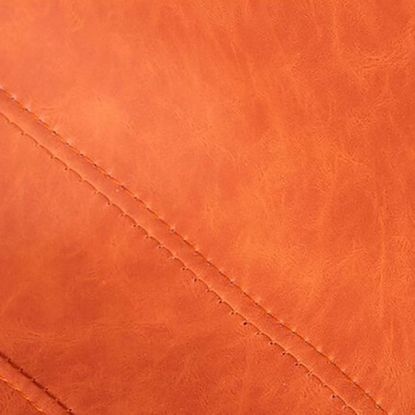 Scandinavian Metal Stool Faux Leather Upholstered Counter Stool in Matte Finish for Indoor