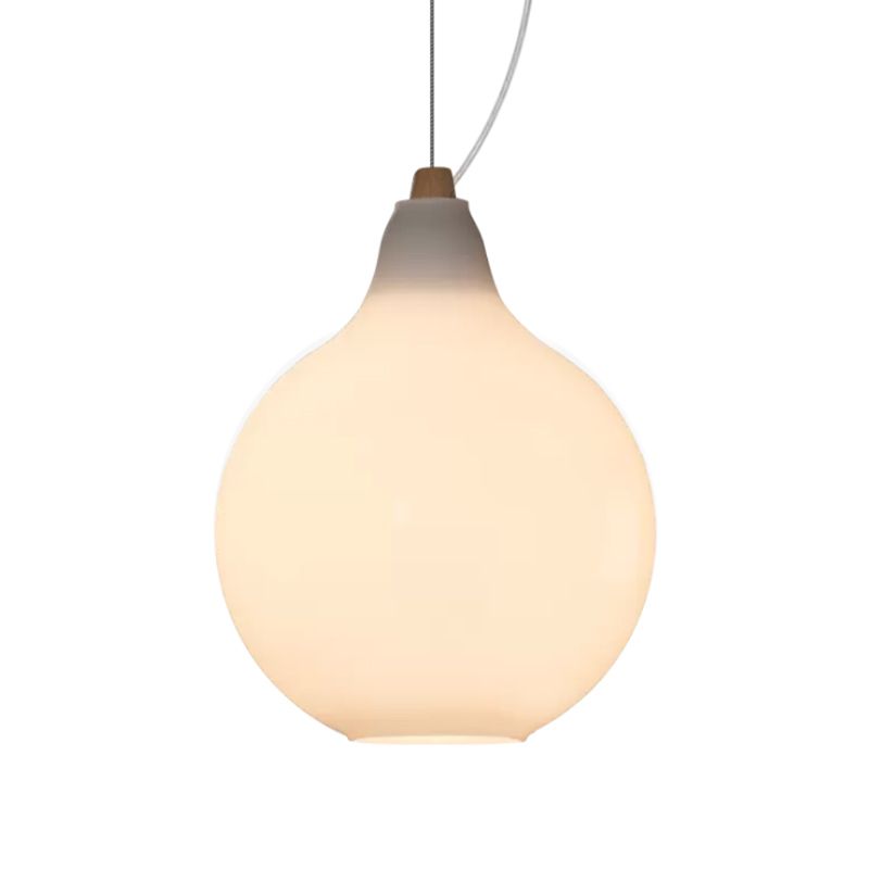 Bellied Dinette Suspension Licht Frosted Wit glas
