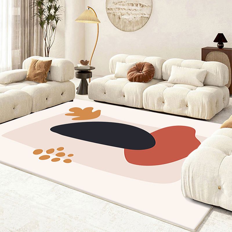 Nordic Modern Carpet Polyester Color Block Carpet Stain Resistant Carpet for Living Room