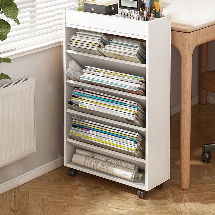 Contemporary Style Bookshelf Engineered Wood Bookcase for Office and Study Room