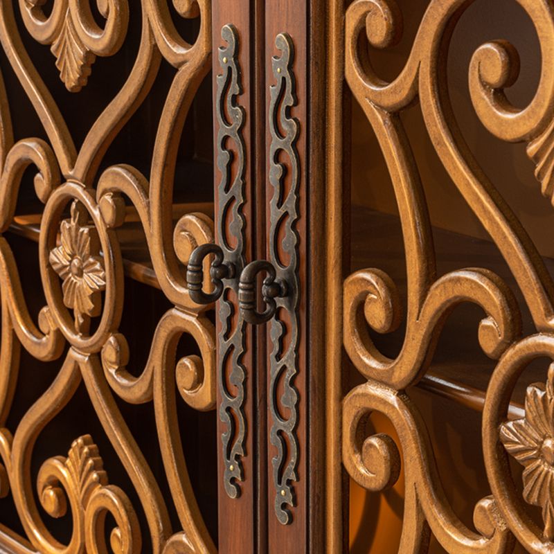 36.02"Tall 1- Door Wooden Cabinet, 2-drawer Rectangle Accent Cabinet