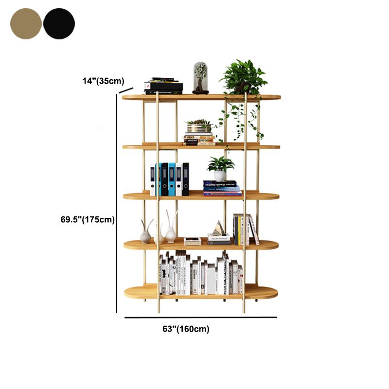 Etagere Bookcase Scandinavian Open Back Bookshelf with Shelves