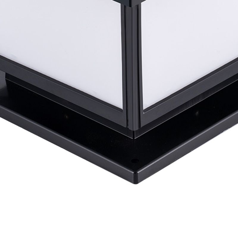 Contemporary LED Solar Lighting Fixture with Acrylic Shade for Garden