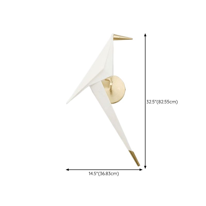Modern Metal Wall Sconce Bird Shape Wall Light with Acrylic Shade for Living Room