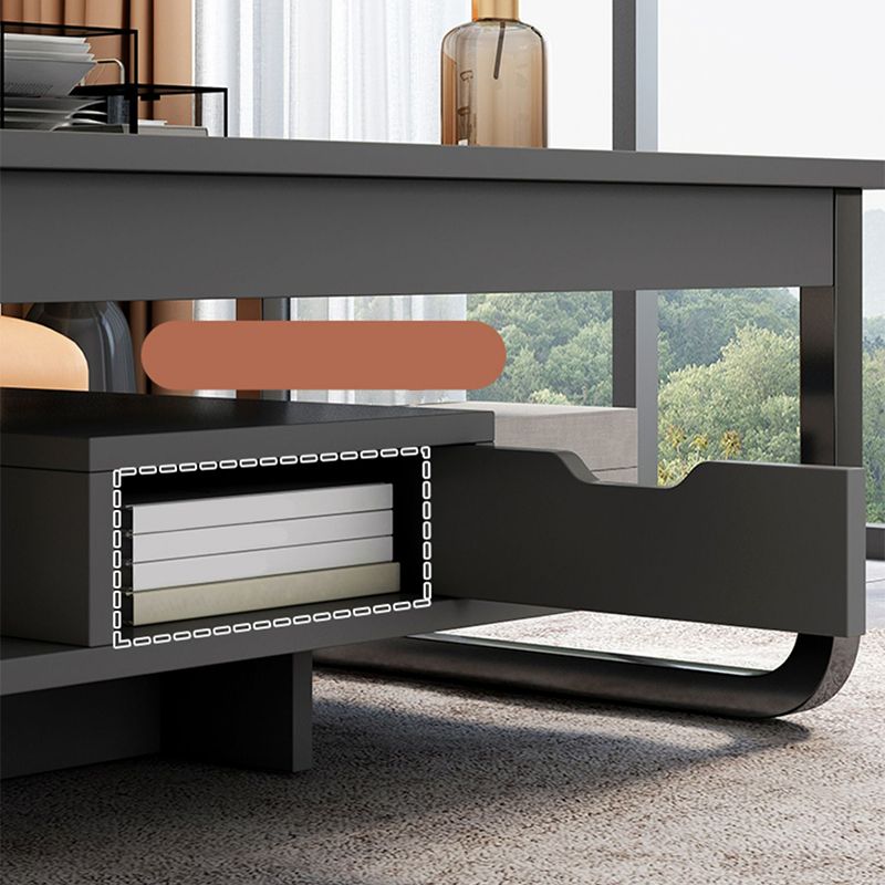 4 Legs Storage Coffee Table Set Modern Wood Rectangle Coffee Table