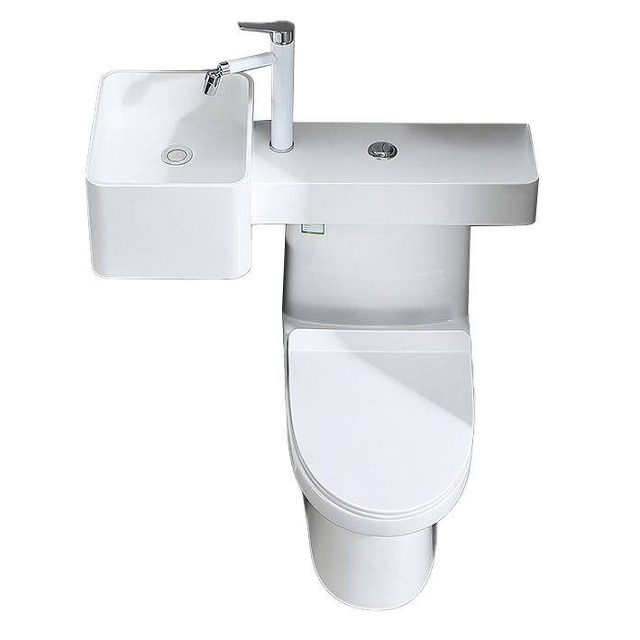 Contemporary Flush Toilet Floor Mount One-Piece Toilet Toilet Bowl