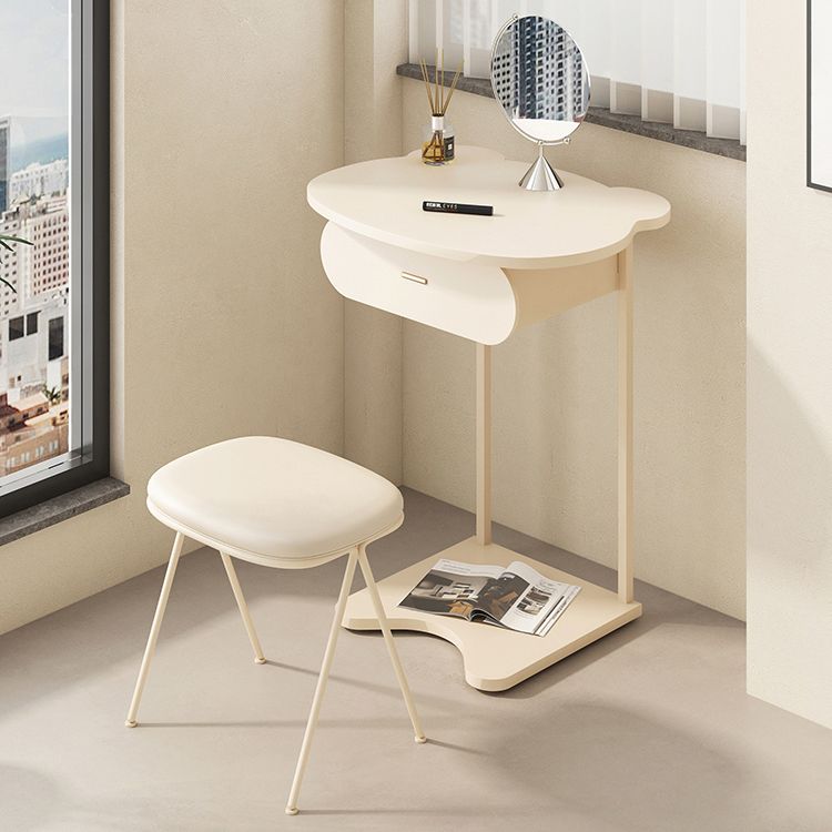 Modern Bedroom Metallic Makeup Vanity With a Drawer Makeup Vanity Set