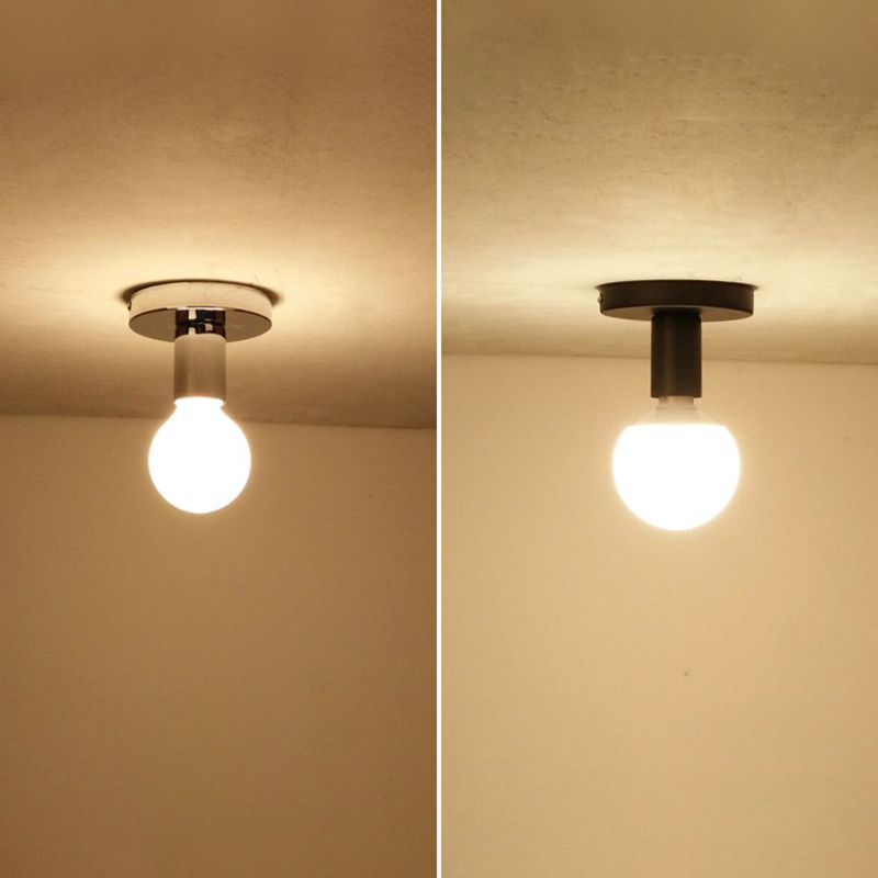 Lampada a soffitto del corridoio in metallo industriale in metallo a 1-bulba semi lampada montata